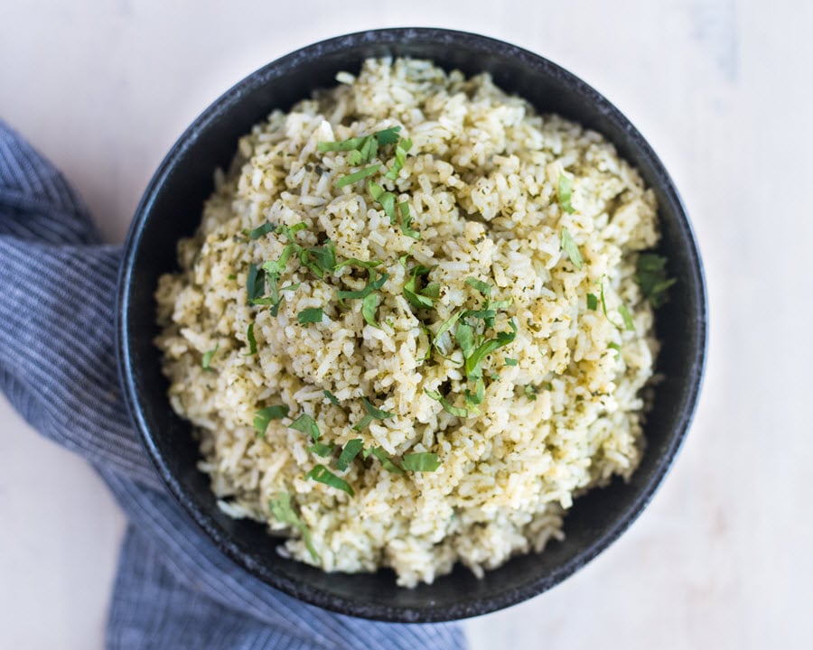 Instant Pot Green Rice | cookandsavor.com