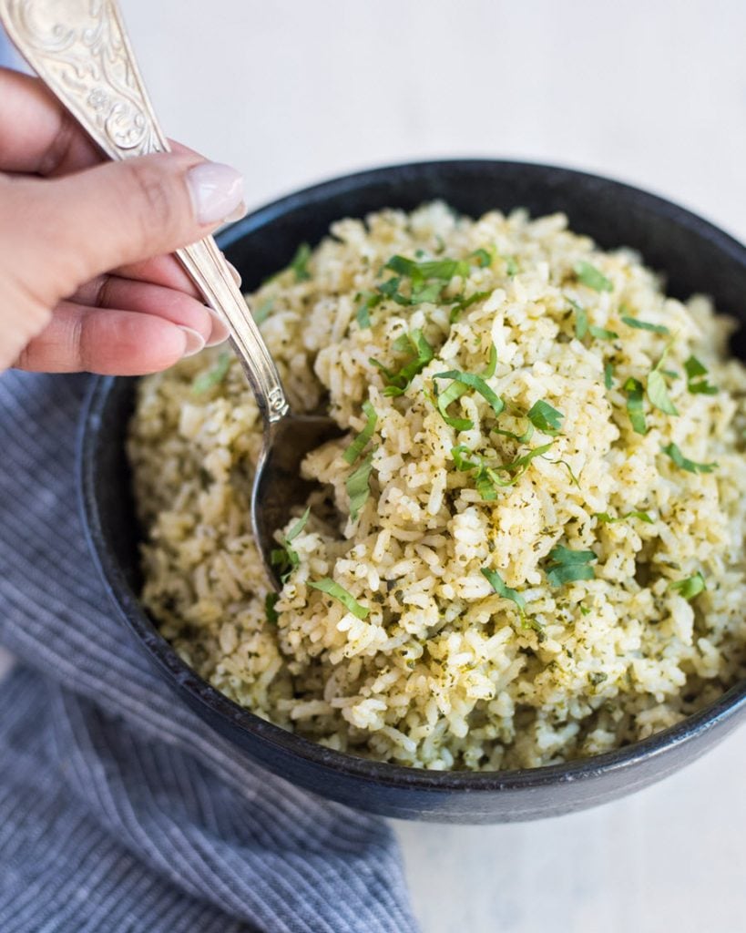 Instant Pot Green Rice | cookandsavor.com